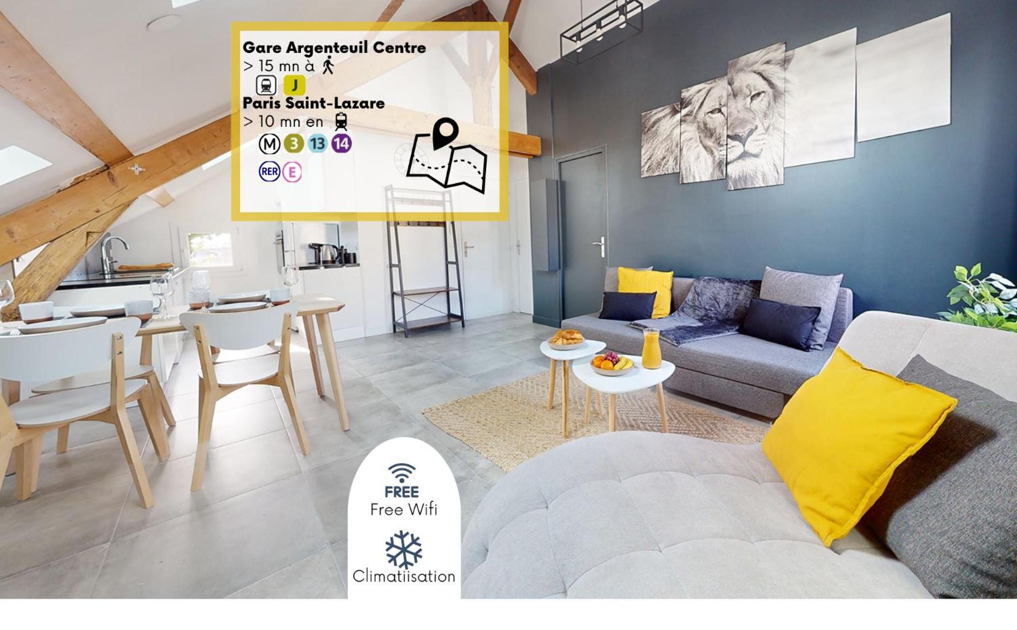 Magnifique Appartement- Proche Paris-Climatisation Argenteuil Kültér fotó
